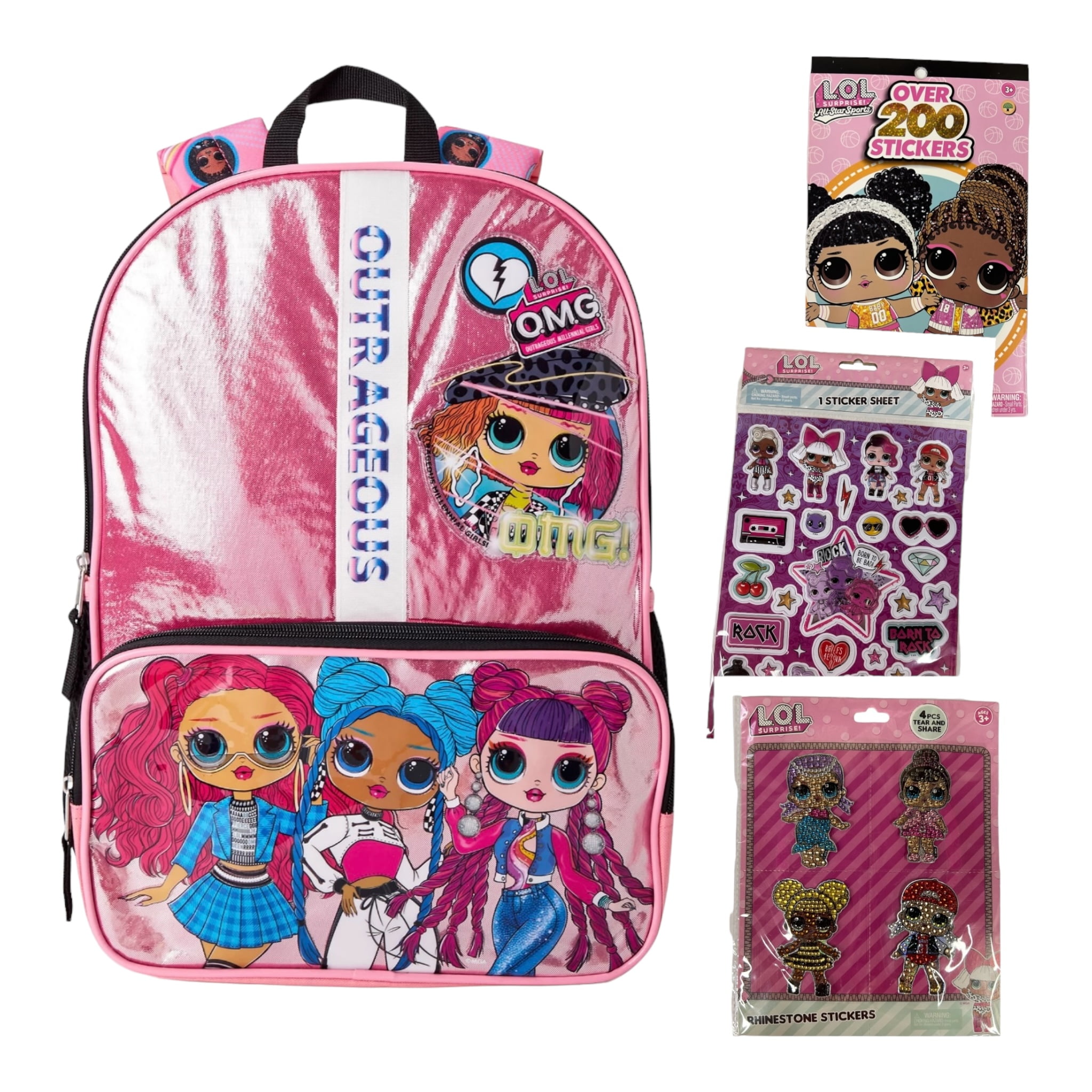 MGA Entertainment L.O.L. Surprise Girl s 5 Piece Set Backpack Pink Walmart