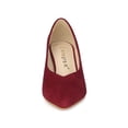 thumbnail image 6 of BLISSFUL STEP Women's Pointy Toe Slip-on Low Block Heels Pumps, 6 of 6