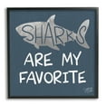 thumbnail image 2 of Stupell Industries Quirky Sharks Saying Text Maritime Blue Background Graphic Art Gray Framed Art Print Wall Art, 12x12, by Stehanie Dicks, 2 of 5