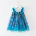 thumbnail image 2 of QQAMB Baby Girls Tulle Tutu Dress Sleeveless Tie Dye Print Summer Birthday Party Babydoll Dresses, 2 of 3