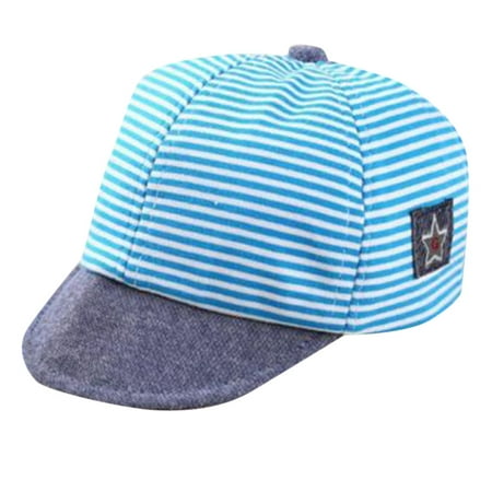 

Lilgiuy Baby Girl Boy Baseball Cap Cute Letter Soft Eaves BSun Beret Hat Striped