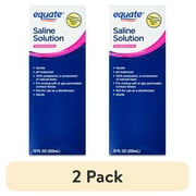 (2 pack) Equate Saline Solution for Sensitive Eyes, 12 fl oz, Compare to Bausch + Lomb Sensitive Eyes
