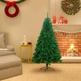 thumbnail image 4 of Vikakiooze 150cm Snow Flocked Christmas Tree Hinged Artificial Pines Tree Metal Stand And 350Lush Branch Tips Easy To Instal, 4 of 9