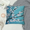 thumbnail image 2 of JRXY  Throw Pillows Pink Blossom Cherry Flowers Watercolor for Couch Bed Square Decorative Cushion Pillows Cover for Women Men Boy Girl White, 2 of 5