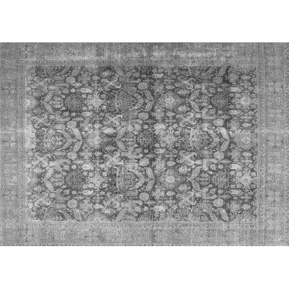 Ahgly Company Indoor Rectangle Persian Gray Traditional Area Rugs, 2' x 4'