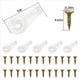 thumbnail image 4 of Juego de 100 Pares de Clips de RetencióN de Vidrio Clips de Vidrio para Gabinetes Clips de Puertas de PláStico de 4 mm con Tornillos para Fijar Puertas de Gabinetes de Vidrio, 4 of 5