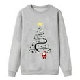 thumbnail image 6 of Rotm Children's Christmas Top Matching Family Christmas Sweatshirts Long Sleeve Couples Xmas Graphic Holiday Pullover Tops Sweater Crew Neck Ugly Shirts Grey,M, 6 of 6