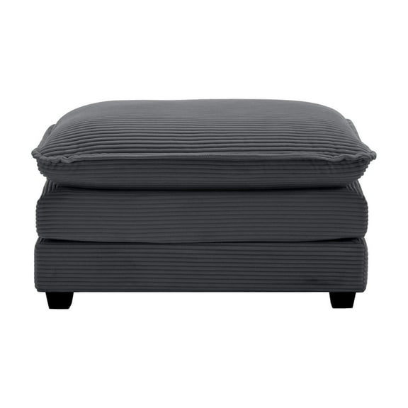Ottoman Footstool in Plush Corduroy Fabric, Perfect for 2, 3, and 4 Seater Sofas, Adding Comfort and Style