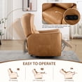 thumbnail image 7 of Bonzy Home Swivel Rocker Recliner Power Electric Recliners with Highly Enveloping Backrest Rocking Recliner Chair Leathaire Reclining Sofa for Living Room, Camel, 7 of 7