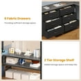 thumbnail image 6 of Afuhokles Loft Bed Full Size with U-Shaped Desk, 6 Storage Drawers, Power Outlet, LED Metal Loft Bed with 2 Storage Shelves, Bed with Safety Guardrail & Ladders, No Box Spring Needed, Gray, 6 of 9