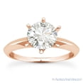 thumbnail image 2 of Round Cut Forever Brilliant Moissanite 6-Prong Solitaire Engagement Ring in 14k Rose Gold, 2 of 5