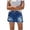 (Style 110)Navy, variant on Women's Stretchy Denim Shorts Distressed Ripped Jeans Shorts High Waist Frayed Raw Hem Summer Casual Beach Vacation Clothes
