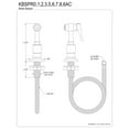 thumbnail image 5 of Kingston Brass KBSPR8 Brass Kitchen Faucet Side Sprayer in Brushed Nickel, 5 of 6