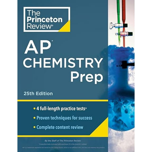 Pre-Owned Princeton Review AP Chemistry Prep, 25th Edition: 4 Practice Tests   Complete Content Review   Strategies & Techniques (2024) (College Test Preparation) Paperback