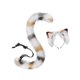 thumbnail image 5 of Conjunto de orejas y cola de gato, regalo de cosplay, diadema decorativa con orejas de animal para rol Negro Naranja Blanco, 5 of 9