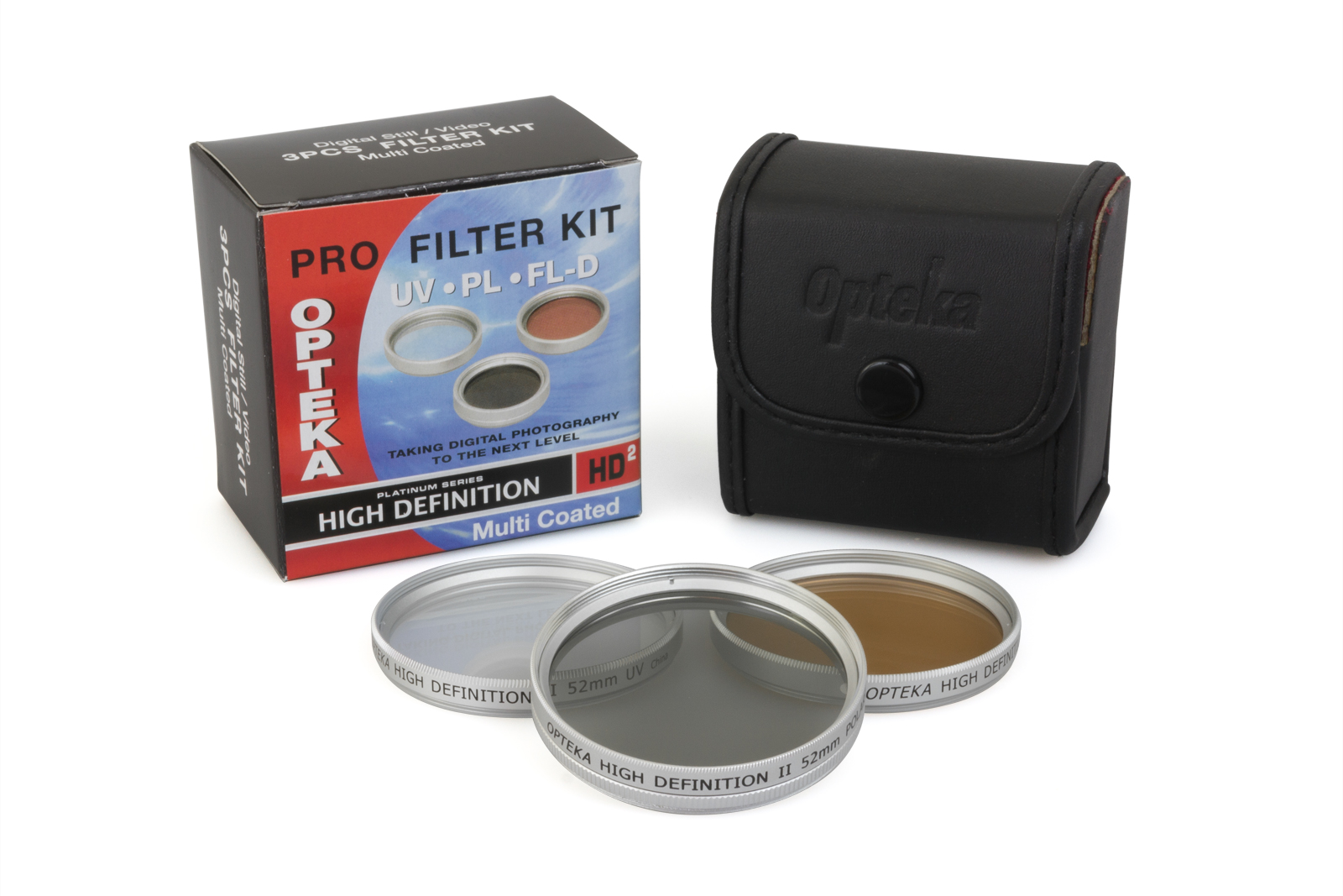 Opteka HDA 3 Piece (UV, PL, FL) Filter Kit for JVC GR-D796, GR-D770, GR-D750, GR-DA30, & GR-DA30US Digital Camcorders - image 1 of 9
