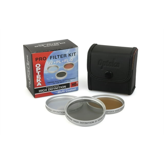 Opteka HDA 3 Piece (UV, PL, FL) Filter Kit for JVC GR-D796, GR-D770, GR-D750, GR-DA30, & GR-DA30US Digital Camcorders