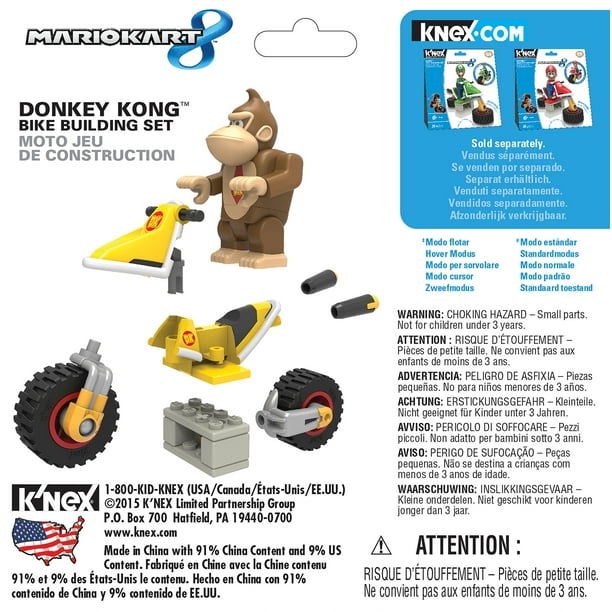 K'NEX Mario Kart 8 - Ensemble de Construction de Vélos Âne Kong