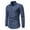Navy, variant on qolati Men's Muscle Fit Dress Shirts Elegant Long Sleeve Henleys Blouse Classic Buttons Down Business Formal Luxury Shirts
