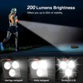 thumbnail image 3 of Luz de carrera, luz de carrera LED recargable por USB, luz de pecho ajustable de 120°, 500 lúmenes, luz de carrera con tiras reflectantes para trotar, caminar, deportes al aire libre esquí esquí Gafas de esquí, 3 of 5