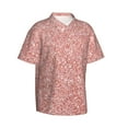 thumbnail image 2 of Balery Rose Gold Pink Glitter Print Men's Hawaiian Shirts Short Sleeve Beach Shirt Relaxed Fit Vacation Button Down Shirts-Medium, 2 of 9