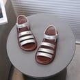 thumbnail image 4 of UngA Toddler Sandals Girl Boys and Girls Lightweight Adjustable Sandal Buckles with Hook and Loop Heel Closure Princess Shoes(Silver,Size 8.5), 4 of 7