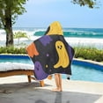 thumbnail image 3 of Yayeee Kids Hooded Towels Toddler Soft Absorbent Beach Bathing Wrap 50" x 23.5", Halloween Colorful Ghosts, 3 of 5