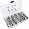 thumbnail image 1 of Kit de fusibles de vidrio surtido de 126 piezas, fusible de cartucho de vidrio de 6 x 30 mm, fusibles de automóvil de acción rápida, fusibles de vidrio de acción rápida (AMP 1A 2A 3A 5A 6A 10A 15A, 1 of 5