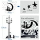 thumbnail image 2 of Pegatinas de farolas y estrellas para salas de estar y habitaciones infantiles Adhesivos de pared de gato negro, 2 of 6