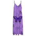 thumbnail image 6 of Purple Butterfly Sleeveless Dress Loose Women's Dress Dresses Luxury Evening Dresses, 6 of 9