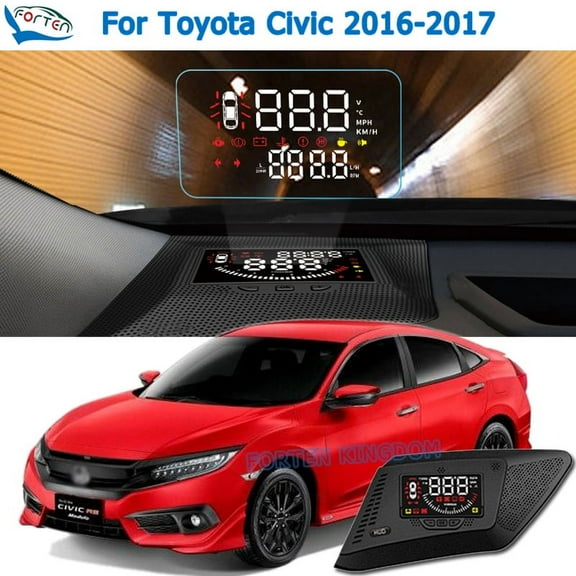 Car Electronic HUD Head Up Display Speedometer Projector For Toyota Civic 2016-2017 Safe Driving Screen Airborne computer