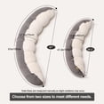 thumbnail image 2 of Almohada corporal Ailuteie Peallow Long Round para adultos de color blanco grisáceo, 2 of 7