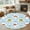 White, variant on Tropical Palm Trees Round Area Rug 5ft, Desert Camels Aloe Vera Polka Dot Yellow Washable Non-Slip Circle Rugs for Bedroom Living Room Kitchen, Soft Low Pile Carpet for Dining Room Playroom Nursery