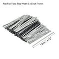 thumbnail image 2 of Uxcell Foil Twist Ties 4.72" Plastic Closure Tie for Bread Candy Silver Tone 750Pcs, 2 of 5