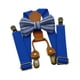 thumbnail image 2 of Tirantes y pajarita para niños, accesorios de vestir con forma de Y y 4 clips para esmoquin Azul, 2 of 9