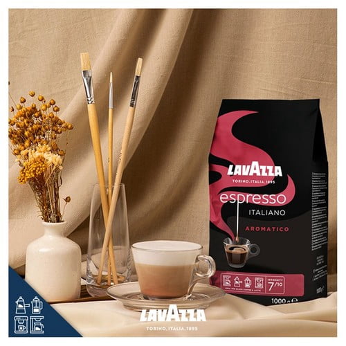 Lavazza Espresso Italiano Aromatico Coffee Beans 1kg, British Import (Pack of 2)