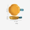 thumbnail image 2 of Ceramic High-value Handle Plate Baking Pan Can Be Used for Microwave Fruit Salad Plate, 2 of 2