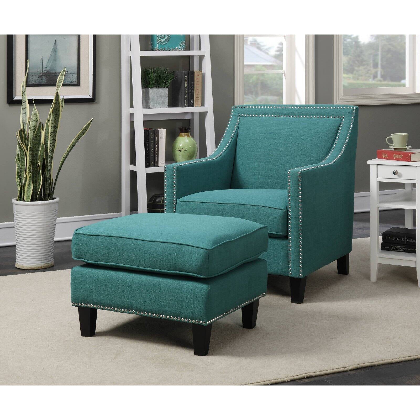 Picket House Emery Accent Chair with Ottoman