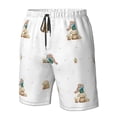 thumbnail image 4 of Balery Rabbit Blowing Dandelions Traje de Baño Estilo Hawaiano para Hombre, Shorts de Secado Rápido con Bolsillos-Small, 4 of 6