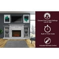 thumbnail image 2 of Cambridge Sanoma 72'' Electric Fireplace with Charred Log Insert | For Rooms up to 210 Sq.Ft | Remote | Bookshelves | Adjustable Heat Settings | Timer | Storage | White Mantel, 2 of 8
