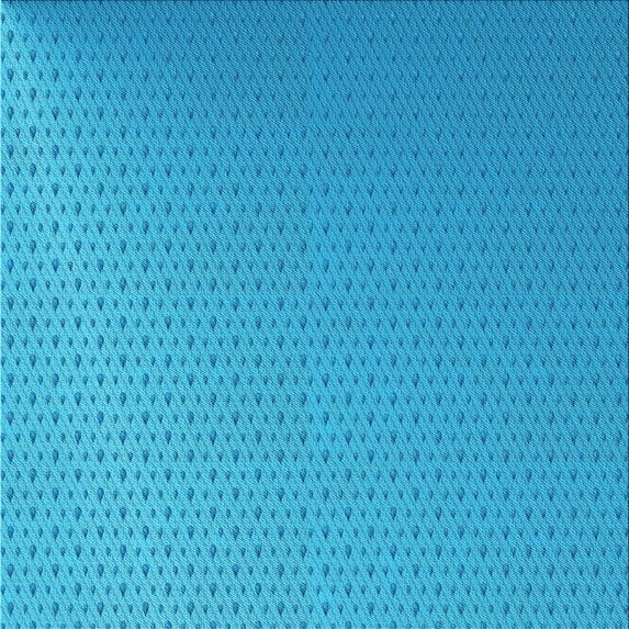 Ahgly Company Machine Washable Indoor Square Transitional Deep Sky Blue Area Rugs, 5' Square