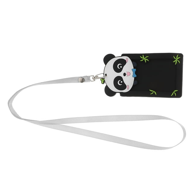 Greenadscape Lanyard Para Tarjetas De Identificación Con De PVC Negro Y Caricatura Para Oficina