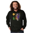 thumbnail image 4 of Funny Halloween Surfing Skeleton Hoodie Sweatshirt Women Men Brisco Brands S, 4 of 6