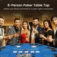 thumbnail image 4 of Costway 48" Poker Table Top - 8 Player Foldable Texas Holdem Poker Table Topper Blue, 4 of 10