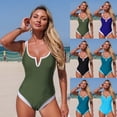 thumbnail image 1 of Oksale One Piece Swimsuits Women 2026 Tummy Control Adjustable Strap Shapewear Bathing Suits Cozy Bikini Athletic Swimwear Blue S, 1 of 8