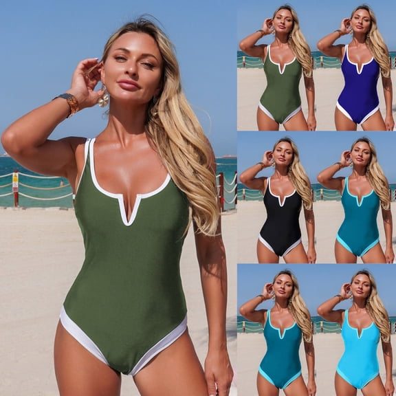 FNFYFH Women Tummy Control One Piece Swimsuits High Cut Bathing Suit 2026