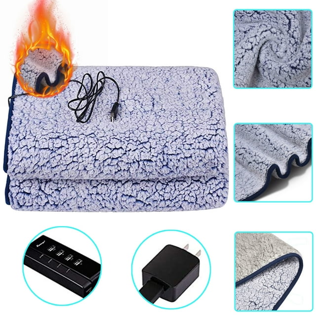 LSLJS Heated Blanket Soft Electric USB Blanket Machine Washable for Home Travel Office, Heating Blanket