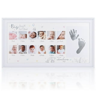  MICKYU Baby Hand and Footprint Kit - Wooden Keepsake Picture  Frame - Personalized Baby Gifts New Mommy Essentials : Baby