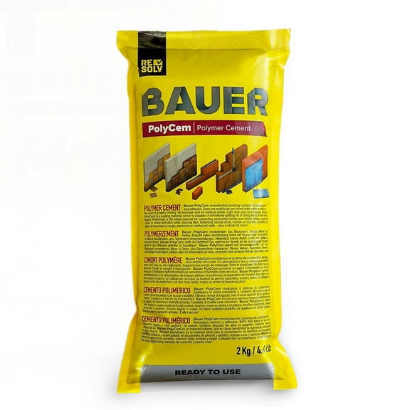 Bauer Instant Polymer Cement - Ready-to-Use, Replaces Mortar & Adhesives, 4.4lb, 1-Pack