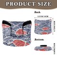 thumbnail image 2 of Haosy Red Blue Japanese Wave Golf Mallet Putter Cover Strong Magnetic Leather Golf Club Headcover Closure, 2 of 7